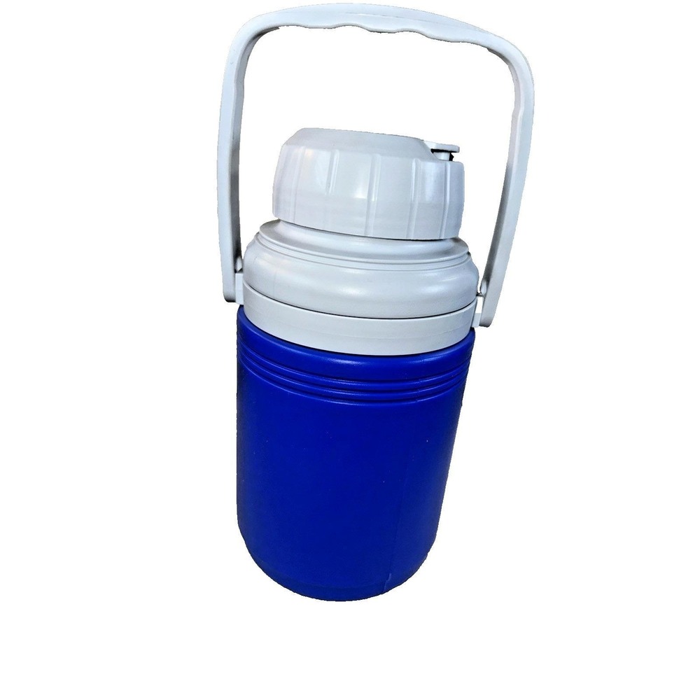 Vintage Coleman 1/3 Gallon Insulated Water Jug Cooler  #5542 - Blue & White